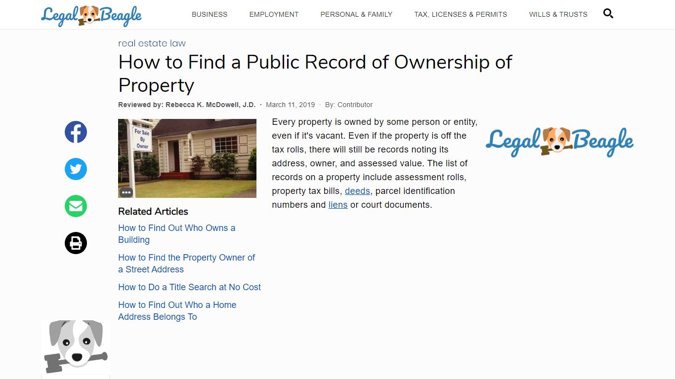 How to Find a Public Record of Ownership of Property